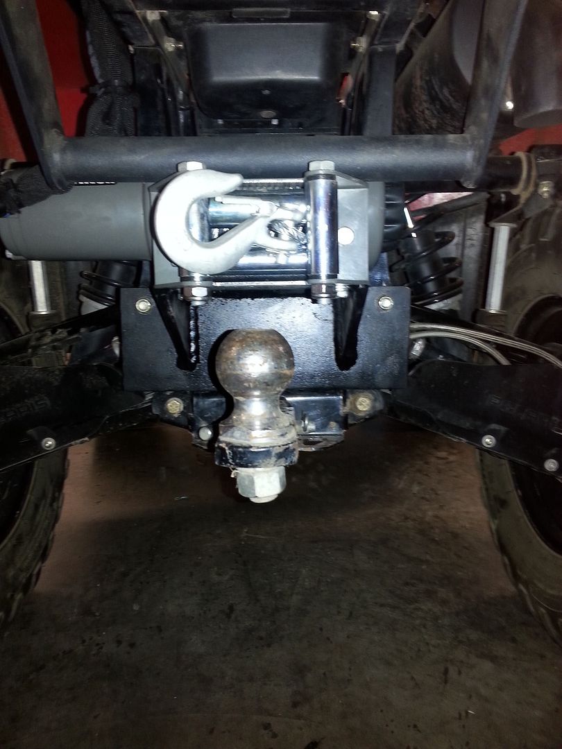 Threw together rear winch mount for the XP Page 2 Polaris ATV Forum